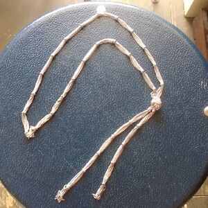 Silver-Tone Braided Lariat Necklace - Women's Jewelry